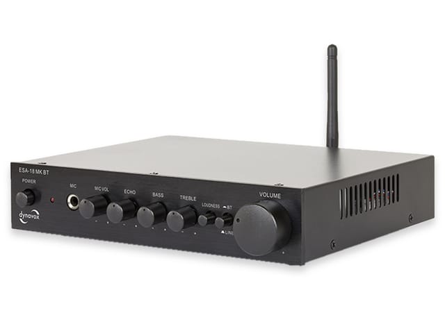 Dynavox ESA-18 MK BT Verstärker mit Bluetooth und Karaokefunktion Schwarz
