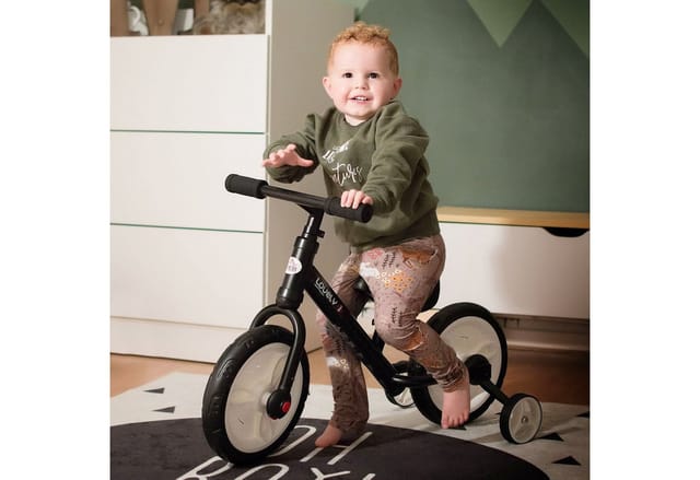 HOMCOM Kinderfahrrad 2-in-1 mit Stützrädern und Pedalen