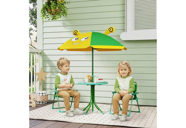 AIYAPLAY Kinder Garten Tisch und Stuhl Set Polyester 49,5L x 49,5B x 50H cm
