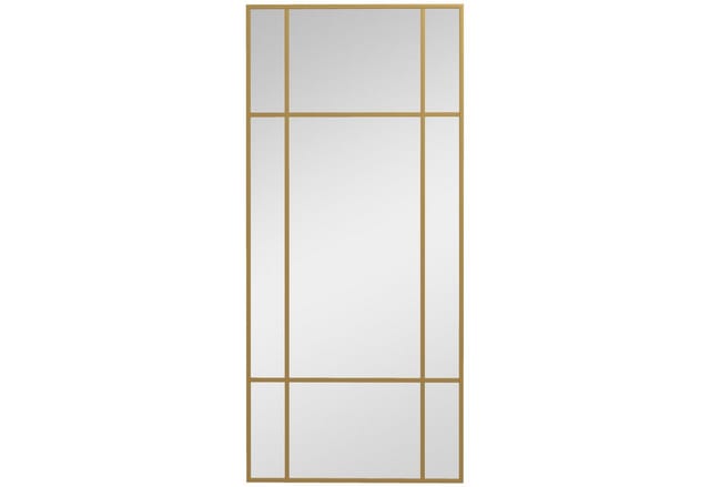 HOMCOM Wandspiegel mit Metallrahmen Glas Metall Gold 110L x 2B x 50H cm