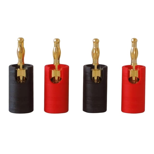 Dynavox Bananenstecker Kunststoff Vergoldet 4 Stück