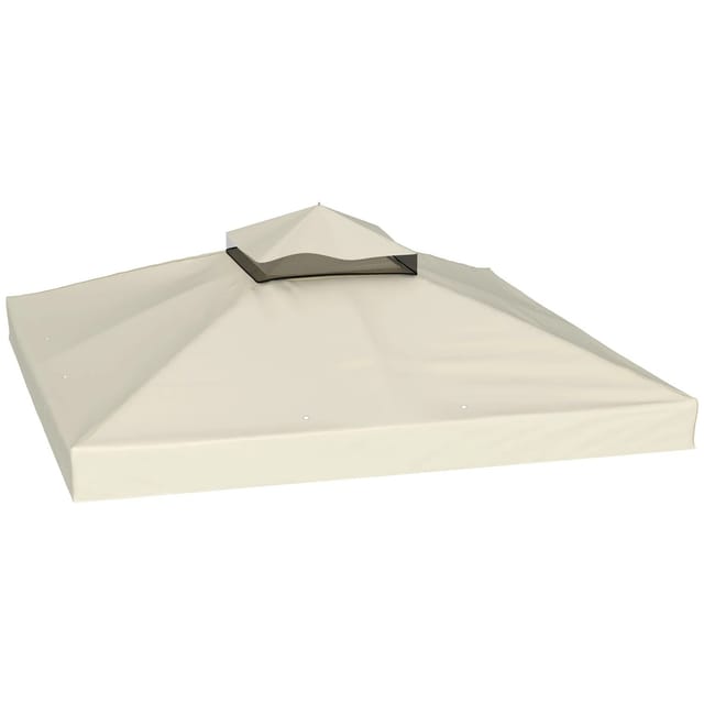 Outsunny Ersatz-Vordach Polyester Cremeweiß 300L x 300B cm