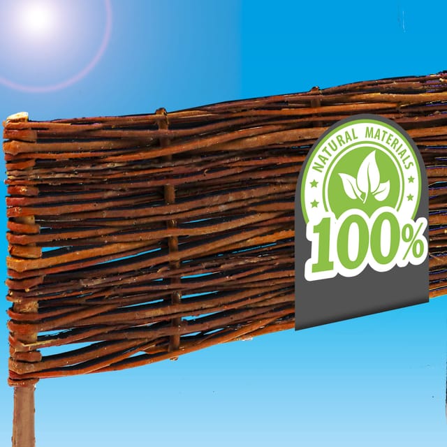 urfence Beeteinfassung Beetumrandung Weide 100 x 20 cm