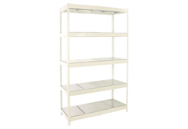 PROREGAL Schwerlastregal Big Metal Yeti Five HxBxT 200 x 120 x 60 cm Fachlast 400 kg Weiß
