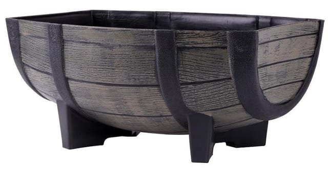PROREGAL Blumentopf GDA Holz-effekt 817, 41x29x19cm, Fass