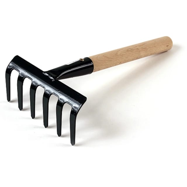 PROREGAL Gartenharke 109/250 6 Zinken mit Griff