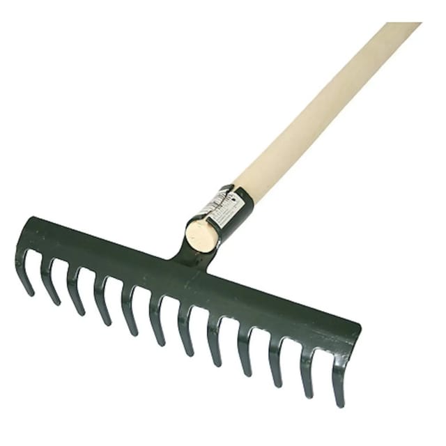 PROREGAL Gartenharke R107SK 16 Zinken Holzgriff 1600mm