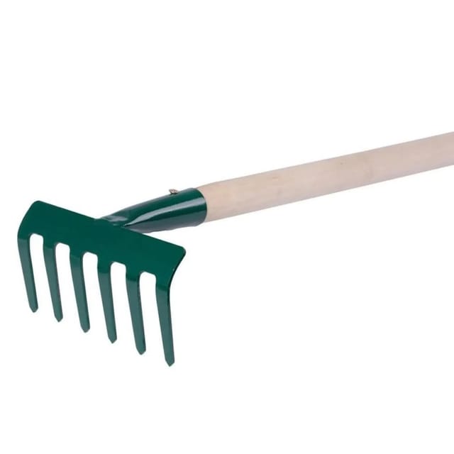 PROREGAL Gartenharke 109/1000 6 Zinken mit Griff