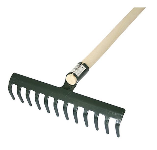 PROREGAL Gartenharke R107SK 14 Zinken Holzgriff 1600mm