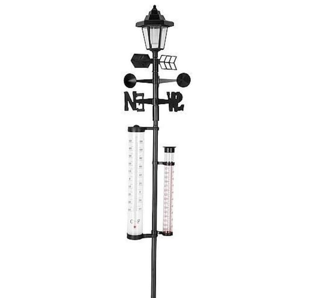 PROREGAL Wetterstation SWS29, Solarlampe, 158cm