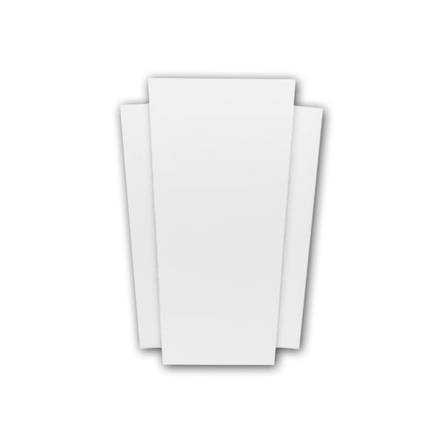PROFHOME 155005 Byblos Regalfront Zierelement Stuckdekor, 9,5 cm x 12,6 cm x 4,1 cm Weiß