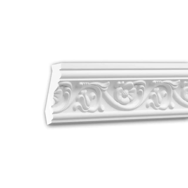 PROFHOME 150181 Eckleiste aus Polyurethan Deckenleiste Stuckleiste 2 m 200 cm x 3,8 cm x 7,5 cm Weiß