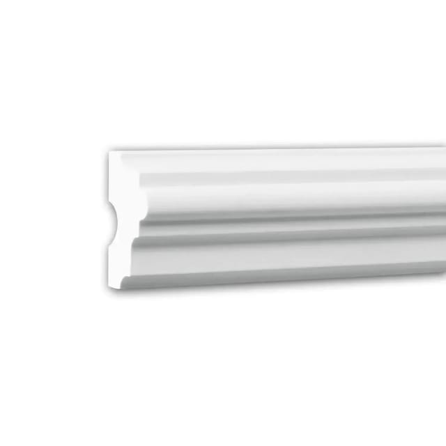 PROFHOME 151304F Flexible Wand- und Friesleiste Stuckleiste Zierleiste 2 m 200 cm x 2,5 cm x 5,1 cm Weiß