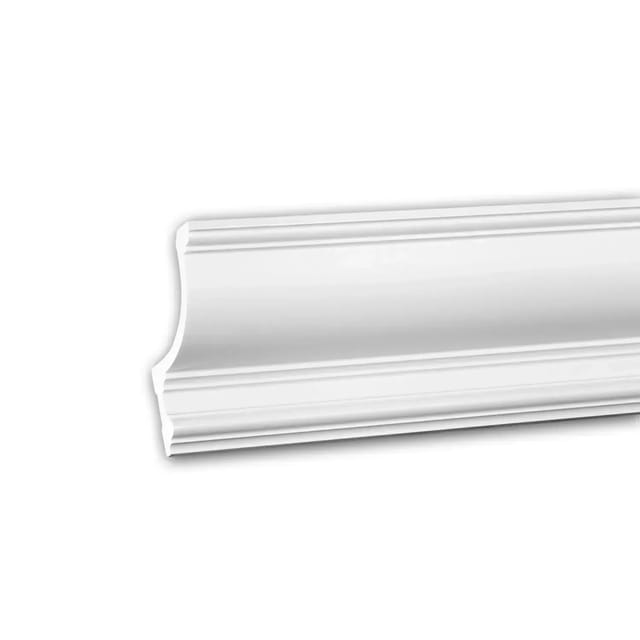 PROFHOME 150209F Flexible Eckleiste Stuckleiste aus Flexiblem Polyurethan 2 m 200 cm x 11,8 cm x 15 cm Weiß
