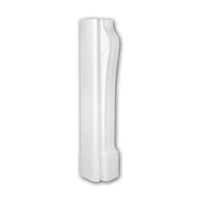 PROFHOME 164003 Zierelement dekoratives Element Stuckdekor aus Polyurethan 18,0 cm x 87,7 cm x 17,1 cm Weiß