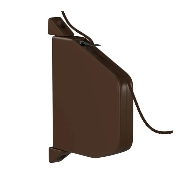 Bauheld Rollladen Schnurwickler mit Schnur Aufputz Mini Einfädelautomatik Braun
