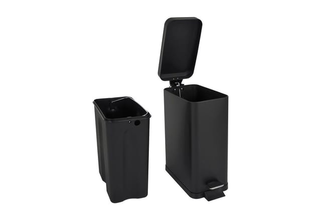 Svita STM10 Mülleimer Treteimer 10L Mit Inneneimer Softclose-Deckel Schwarz