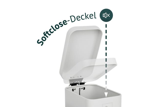 Svita STM5 Mülleimer Treteimer 5L Inklusive Inneneimer Softclose-Deckel Weiß