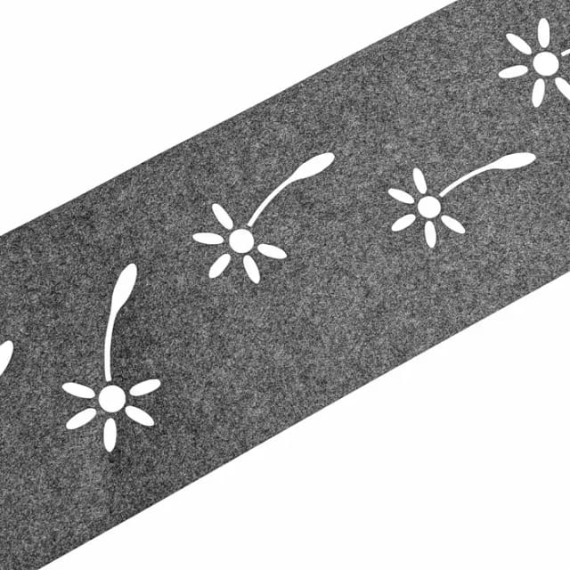 zaunzu Sichtschutz Design Vlies Dekor Pusteblume Einzelstreifen Hellgrau 2,55m