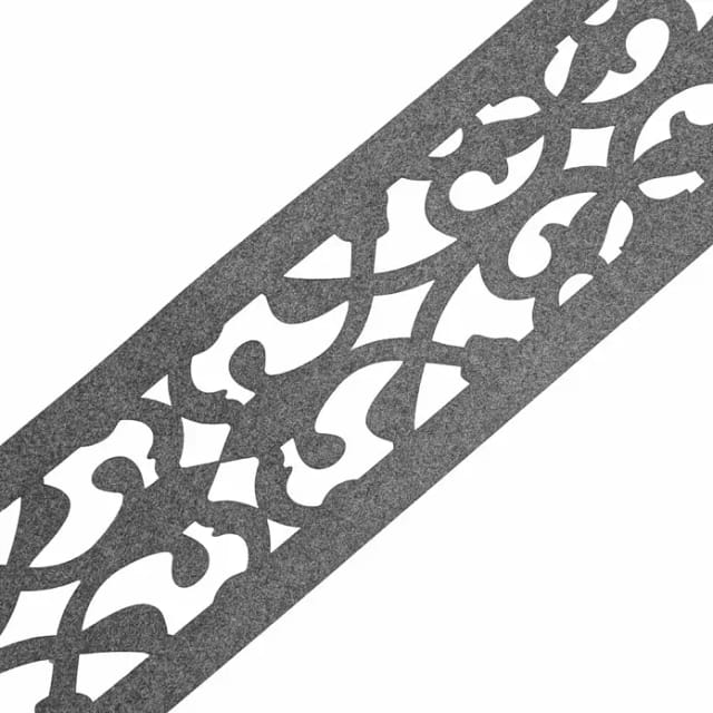zaunzu Sichtschutz Design Vlies Dekor Orient Einzelstreifen Hellgrau 2,55m