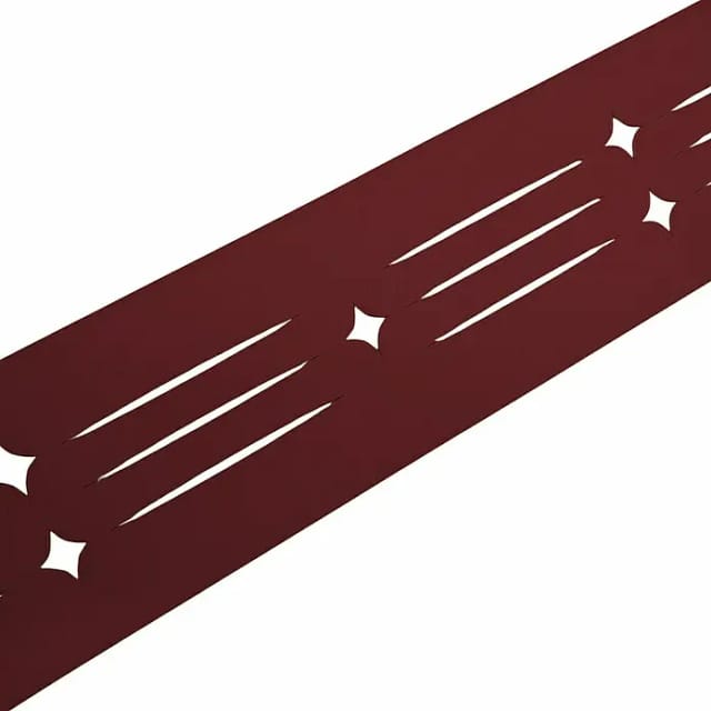 zaunzu Sichtschutz Dekor Starline mit Lasermuster für Doppelstabzaun Bordeauxrot 2,55m
