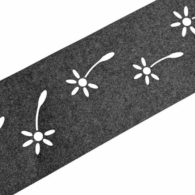 zaunzu Sichtschutz Design Vlies Dekor Pusteblume Einzelstreifen Anthrazitgrau 2,55m
