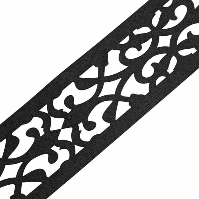 zaunzu Sichtschutz Design Vlies Dekor Orient Einzelstreifen Schwarzgrau 2,55m