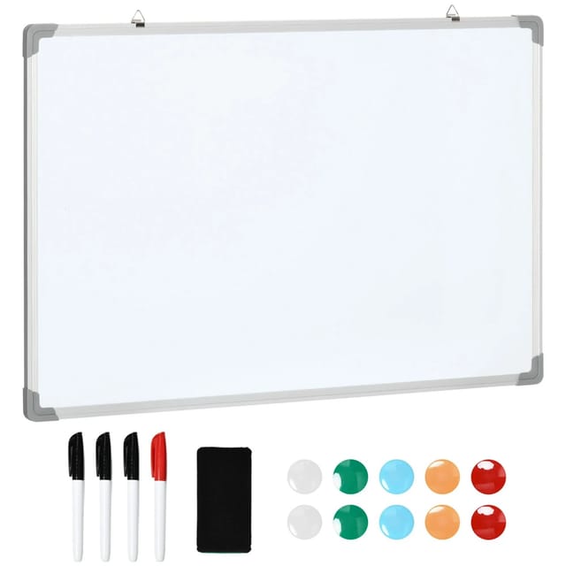 HOMCOM Whiteboard Staffelei Wandmontage 90L x 1,8B x 60H cm