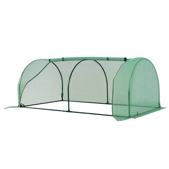 Outsunny Gewächshaus mit Rollfenster aus Stahl 200 x 100 x 80 cm