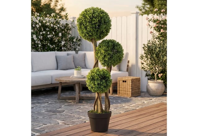 HOMCOM Künstliche Pflanze 90 cm mit Blumentopf Hellgrün