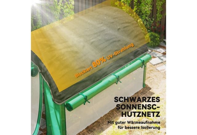 Outsunny Gewächshaus mit Aufrollbar Seitenwänden 3 x 2 x 2 m