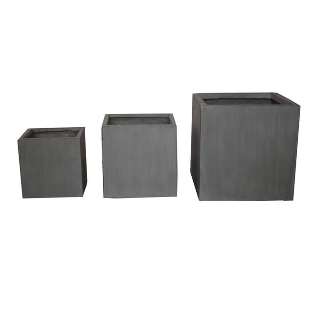 Jet-Line Outdoor Blumenkübel Themse 3er Set Cubes in Betonoptik