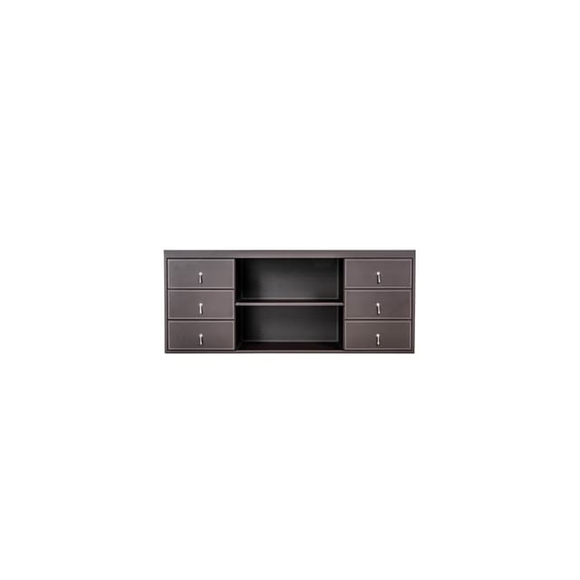 Jet-Line Aktenschrank/Sideboard Padova in Braun Bezogen mit Kunstleder 66x160x45 cm