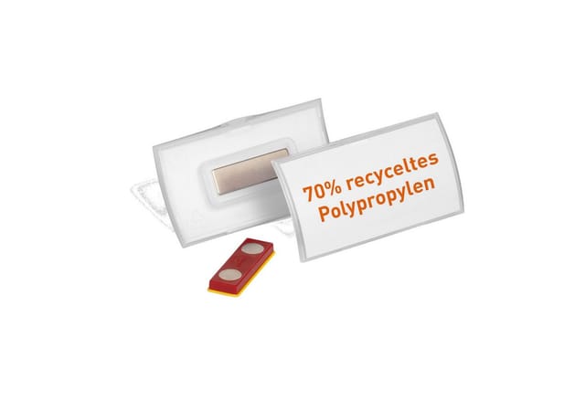 Durable Namensschild CLICK FOLD 40x75 mm Transparent
