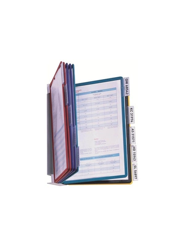 Durable Sichttafelsystem Vario Wall mit 10 Sichttafeln Mehrfarbig