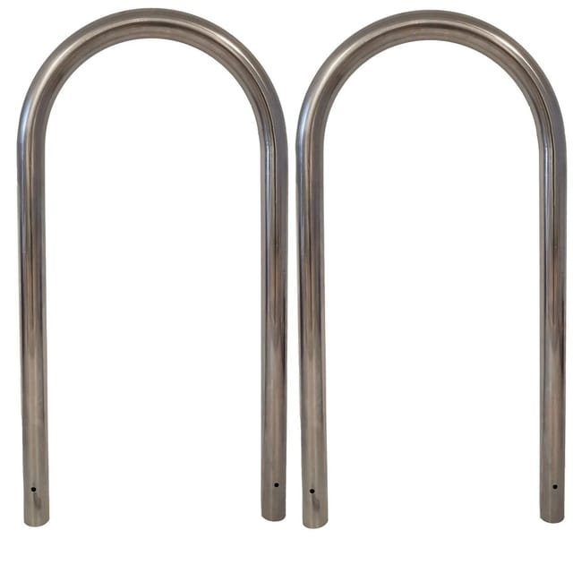 TRUTZHOLM 2x Fahrradanlehnbügel 115 x 58 cm Edelstahl Durchmesser 60 mm Typ U