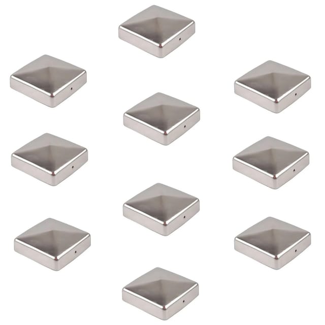 Holmwerk 10x Pfostenkappe Edelstahl 101mm Pyramide Abdeckkappe Für Pfosten 10x10cm