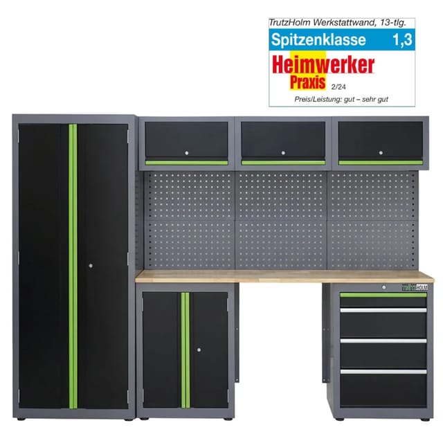 TRUTZHOLM Werkstattwand 13 Teile Modulares Werkstattschranksystem Aus Stahl Mit Lochwand