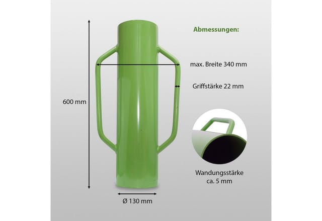 TRUTZHOLM Ramme Handramme Pfahlramme 60cm 15kg Durchmesser 13cm