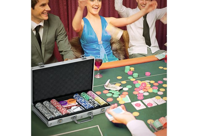 SPORTNOW Pokerkoffer Set Aluminium PS-Kunststoff Silber 38,5L x 23B x 6,5H cm