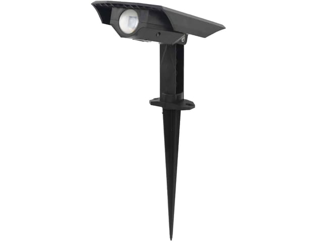 LUXULA LED Solar Gartenstrahler Spot 100lm 4000K Neutralweiß Verstellbar Erdspieß IP54
