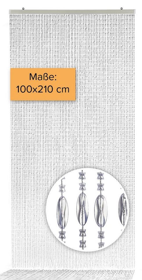 Kobolo Türvorhang Perlen Perlenvorhang DIAMOND 80 Strängen 100x210cm