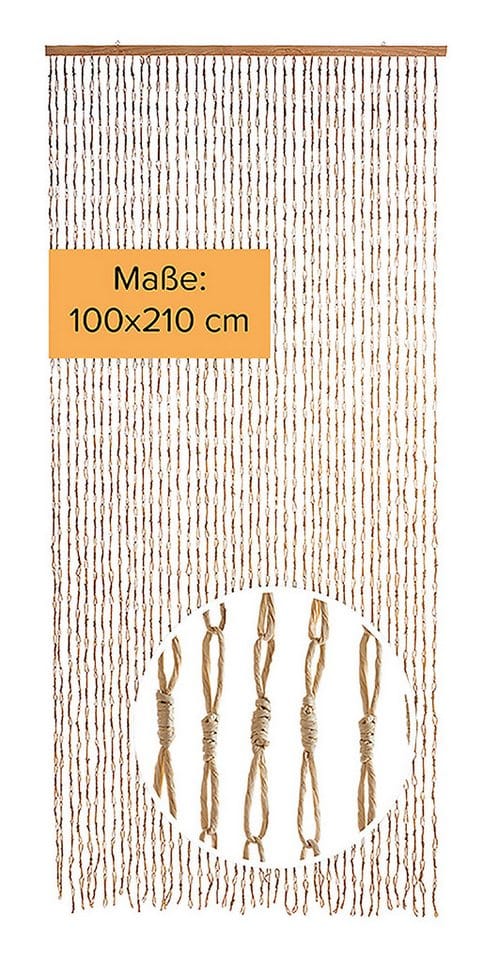 Kobolo Türvorhang Insektenschutz Papiervorhang CIRCLES 45 Stränge 100x210cm