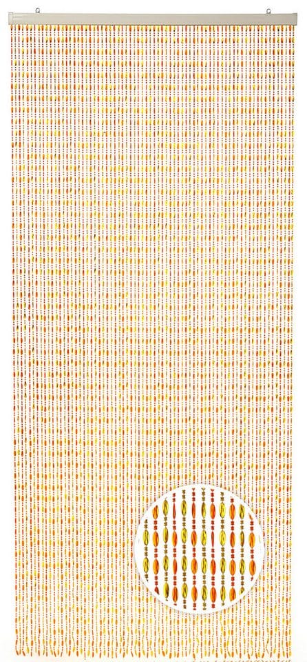 Kobolo Türvorhang Perlenvorhang Dekovorhang ORANGE 72 Stränge 90x200 cm