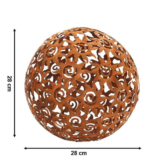 Kobolo Gartenkugel Dekokugel KULA Rostoptik Durchmesser 28 cm