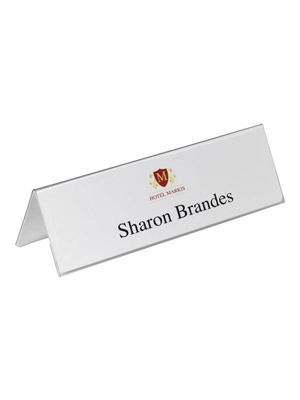 Durable Tischnamensschild 25 Stück 105/210x297 mm Transparent mit Weißer Papiereinlage