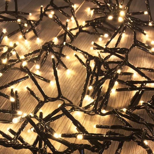 Mojawo 700er Cluster-Lichterkette LEDs Innen und Außen Warmweiß
