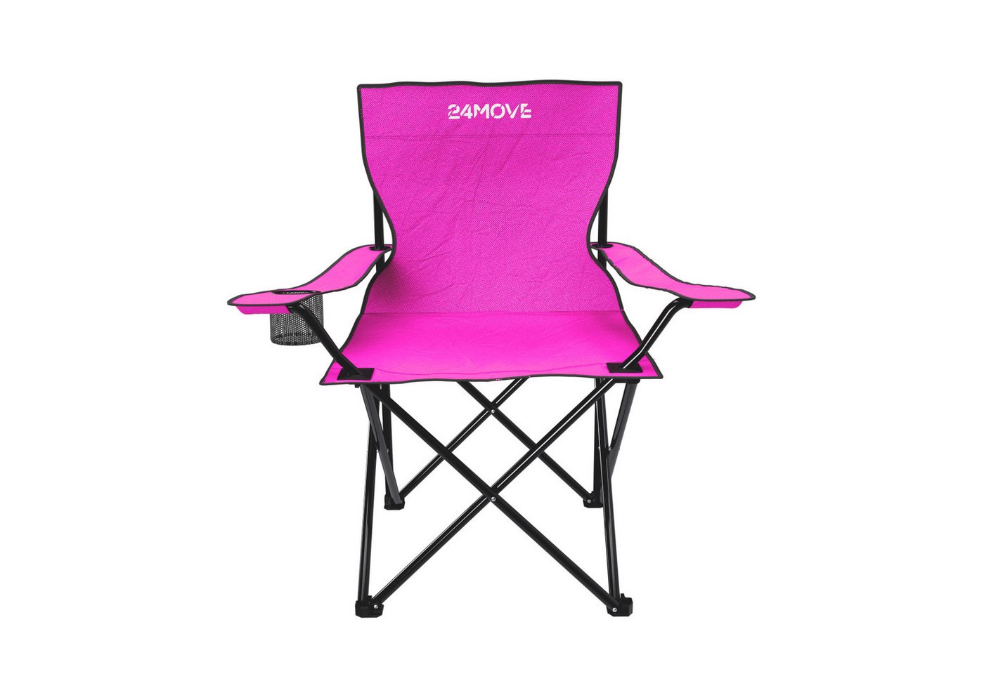 24Move Campingstuhl Faltstuhl Pink Getraenkehalter Tragetasche Outdoor Faltbar 100Kg Klappstuhl Bild 3