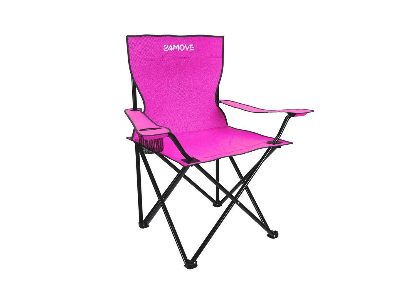 24Move Campingstuhl Faltstuhl Pink Getraenkehalter Tragetasche Outdoor Faltbar 100Kg Klappstuhl Bild 5