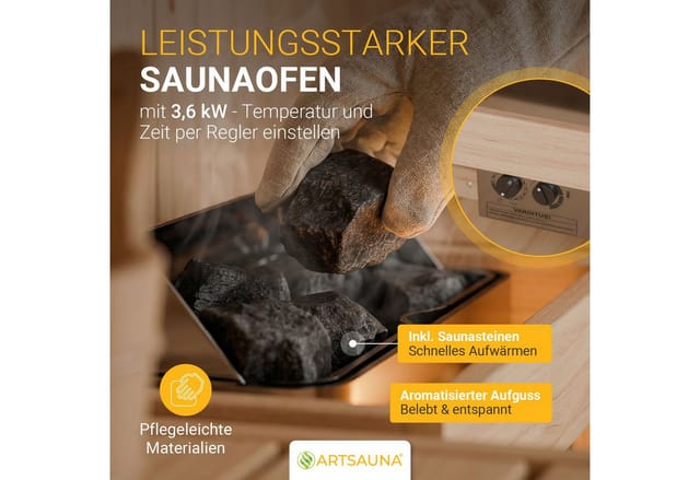ARTSAUNA Cube Fasssauna Nolvik (M)